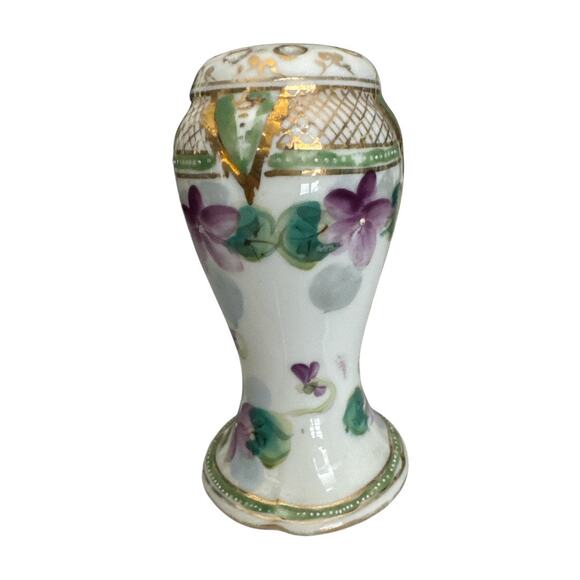 Vintage Porcelain Hand Painted Hat Pin Holder Bud Vase - Picture 2 of 10